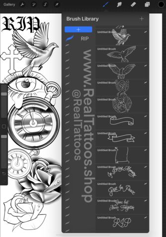 BRUSH SET DOWNLOADS *for IPADS WITH *PROCREATE APP ONLY Tattoo Artist Tips, Chest Tattoo Drawings, Procreate Brushes Download, Free Procreate Brushes, Brush Tattoo, Half Sleeve Tattoos Drawings, Best Procreate Brushes, Free Tattoo Designs, Cloud Tattoo