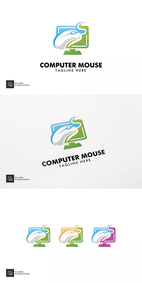 Computer Mouse - Logo Template AI, EPS. Download Computer Shop Logo, Computer Logo Design Ideas, Pc Logo, Computer Logo, Mouse Logo, Idea Logo, Computer Shop, Mouse Computer, Shop Logo Design