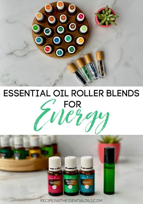 Put some pep back in your step with these 7 Roller Blends for Energy! Energizing essential oils can be used to boost your energy levels and finish the day strong. Try 7 different energizing combinations. #energy #energyblends #essentialoilsforenergy #essentialoilrollerblends #essentialoilrecipes #younglivingrecipes #recipeswithessentialoils Energy Roller Blend, Essential Oil Roller Blends, Oil Roller Blends, Essential Oils Energy, Essential Oil Blends Roller, Oils For Energy, Essential Oil Roller Bottle Recipes, Young Living Recipes, Roller Bottle Recipes