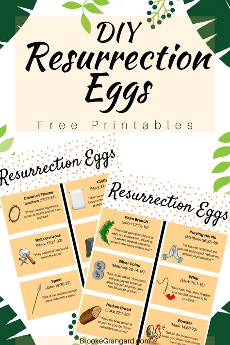 Make Your Own DIY Resurrection Eggs for Easter- Free Printables for Kids - Brooke Grangard Resurrection Eggs Printable, Diy Resurrection Eggs, Lego Stem Activities, Lego Stem, Resurrection Eggs, Christ Centered Easter, Free Printables For Kids, Somebunny Loves You, Resurrection Day