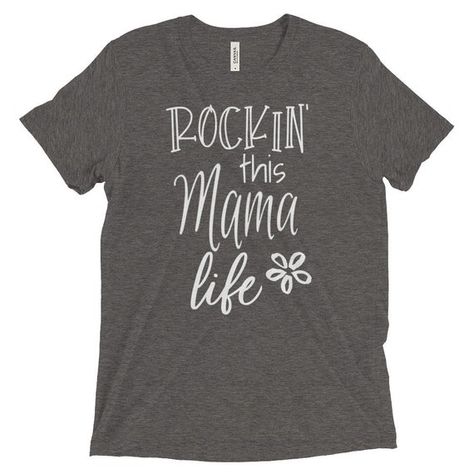 **I don't accept returns, exchanges, or cancellations but please contact me if you have any problems with your order**Rockin This Life Mama Tshirt Gift from Daughter Son - Funny Mom Shirt Mother's Day Gifts for Mama WifeThis Mama Life funny Mama Shirt will bring a smile to the face of any Mother so buy yours now! Visit our Wall to Wall Mall Etsy Shop and enter 'Rockin' in the 'Search Shop' search bar to see the entire set of tees for every family member, occupation, or hobby you can think of! Th Funny Wife Shirts, Mom Life Funny, Momma Shirts, Wife Tshirts, Pom Mom, Grandmother Birthday, Poodle Mom, Gigi Shirts, Yorkie Moms