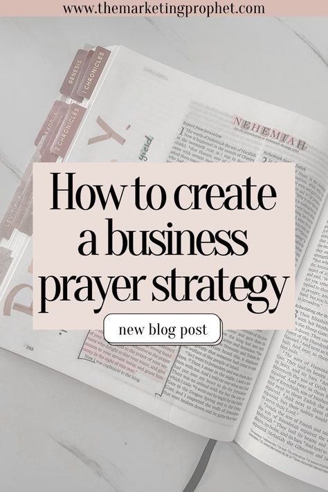 Have you ever sat down and prayed for your business? As Christian entrepreneurs, it can be difficult to learn how to pray for your business because there isn’t much talk about entrepreneurship in the bible...or is there? The bible can be your go-to business book! Believe it or not, there’s a lot of business advice about entrepreneurship in the bible! Learn how to create a business prayer strategy using Nehemiah's prayer. Click here to learn how! Business Bible Verse, How To Start Praying, Bible Verses For Business Owners, Nehemiah Prayer For Business, Scriptures For Business Owners, Praying Over Your Business, Christian Small Business, Prayer For Starting A New Business, How To Pray Over Your Business