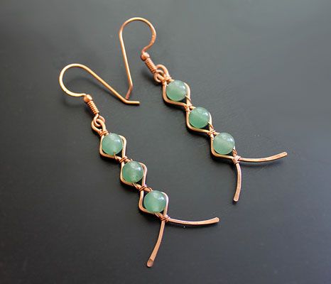 Zig-Zag Earrings by Albina Manning, a Free Jewelry Pattern from Wire-Sculpture.com Diy Jewelry Tutorials, Bijoux Fil Aluminium, Wire Jewelry Designs, Diy Wire Jewelry, Wire Work Jewelry, Earrings Inspiration, Earring Tutorial, Homemade Jewelry, Work Jewelry