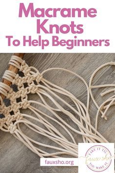 Macrame Store, Macrame Tutorial Beginner, Macrame Knots Diy, Macrame Belt, Craft Hacks, Macrame Wall Hanging Tutorial, Macrame Wall Hangings, Macrame Plant Hanger Patterns, Macrame Knots Tutorial