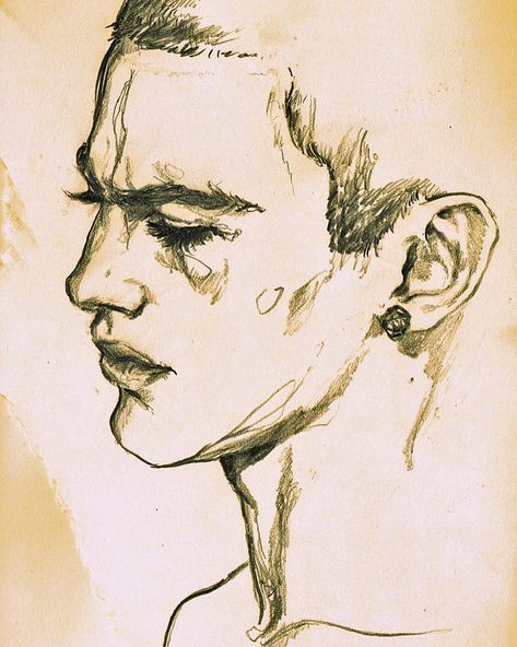 No automatic alt text available. How To Draw Face Looking Up, Man Looking Up Drawing, Men Face Sketch, Art Sketches Men, Portrait Drawing Man, Male Portrait Sketch, Messy Drawings Sketches, Drawing Of Men, Man Portrait Drawing