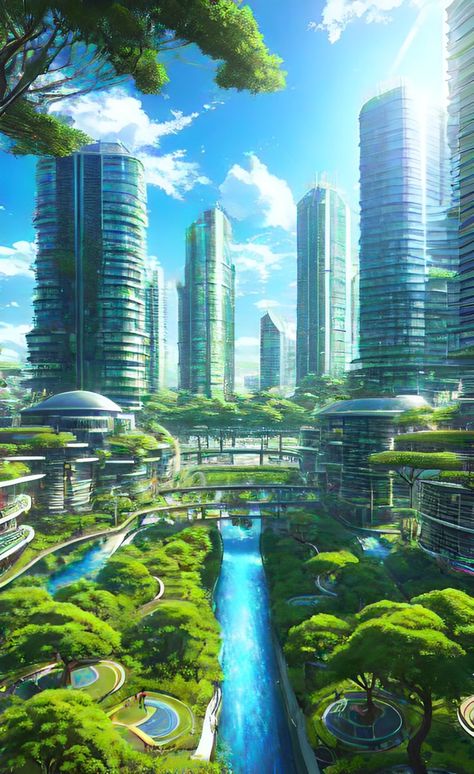 Futuristic Green City, Biopunk City, Wallpaper Scifi, Aphrodisiac Art, Solarpunk City, Earthship Home Plans, Concept Wallpaper, Future Innovation, Futuristic Mask