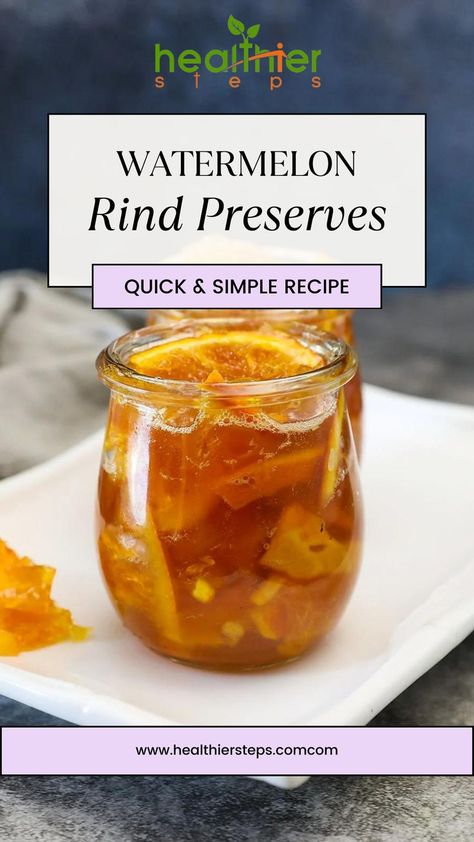 Watermelon Rind Preserves Quick & SIMPLE Recipe Watermelon Rind Jam, Watermelon Rind Preserves, Preserves Recipes, Watermelon Rind Recipes, Watermelon Rind, Almond Flour Recipes, Homemade Spices, Classic Dishes, Simple Recipe