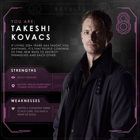 Altered Carbon Aesthetic, Takeshi Kovacs, Altered Carbon, Joel Kinnaman, Muscle Memory, Movie Shots, Cyberpunk Character, Nerd Girl, Film Serie