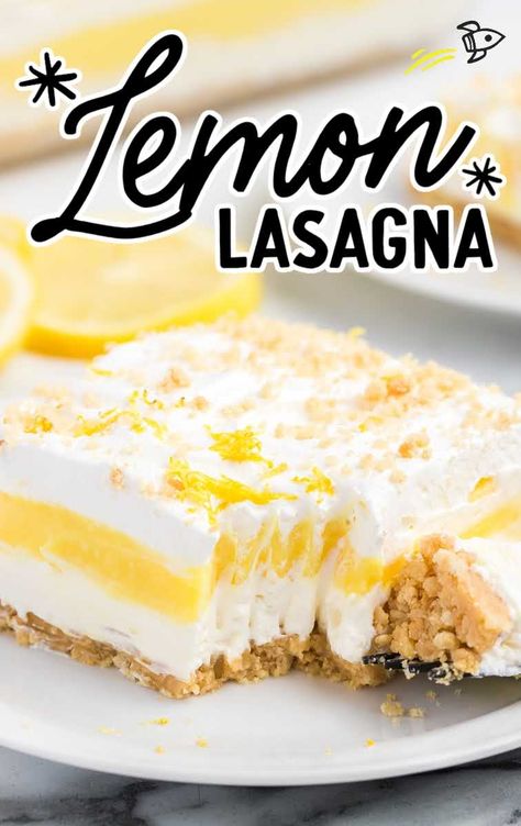 23 No Bake Dessert Lasagna of All Time - OMG Chocolate Desserts Lemon Lasagna Dessert, Lemon Desert, Golden Oreo Crust, Lemon Lasagna, Pumpkin Sweets, Oreo Ideas, Lasagna Dessert, Peanut Butter Lasagna, Dessert Lasagna