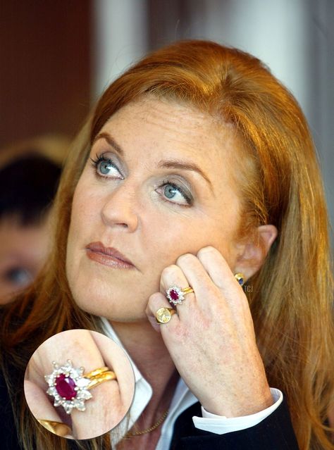 Romantic Ruby Royal Engagement Rings Royalty Engagement Rings, Sarah Ferguson Today, Royal Engagement Rings, Engagement Rings Set, Sarah Duchess Of York, Royal Rings, Royal Ruby, 10th Wedding Anniversary, Family Rings