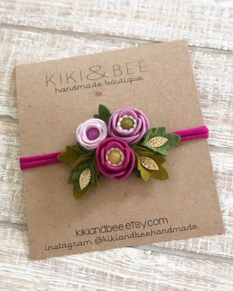 Felt Flower Crown, Tattoos Celebrities, Felt Hair Accessories, Ribbon Flower Tutorial, Felt Flowers Diy, Felt Headband, Felt Roses, Flower Crown Headband, Fabric Flower Brooch