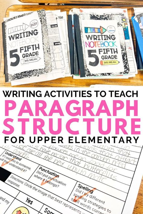 Make teaching paragraph writing a breeze with our Five-Day Lesson Plan! Equip your students with the ability to write clear topic sentences, detailed supporting details, and strong conclusion sentences. This plan includes hands-on activities and peer review to reinforce paragraph structure and organization. Paragraph Writing Topics, Teaching Paragraphs, Teaching Paragraph Writing, Paragraph Structure, Writing Mini Lessons, Writing Center Activities, Ela Worksheets, Sentence Activities, Ela Lesson Plans