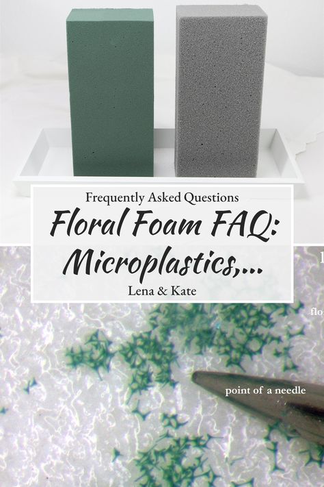 How To Use Wet Floral Foam, Microplastics Pollution, Floral Foam Arrangements, Floral Foam Sculpture, Foam Flower Arrangements, Pinboard Diy, Sustainable Floristry, Shrine Ideas, Hanging Flower Arrangements