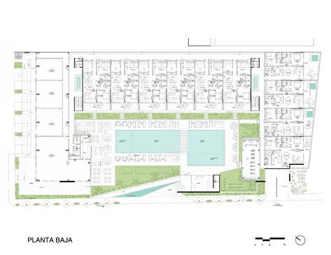 Small Hotel Floor Plan, Hotel Project Architecture, Hotel Room Design Plan, Thermal Hotel, Hotel Design Architecture, Boutique Hotels Design, Resort Plan, Hotel Floor Plan, Basement Layout