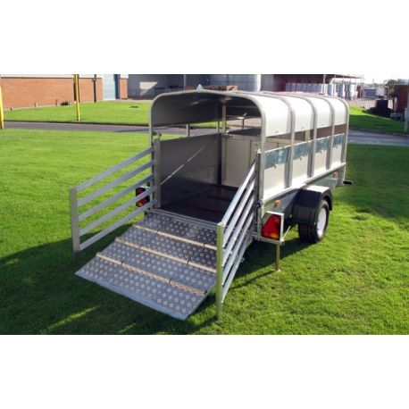 8' x 4' Braked Pig and Sheep Trailer Livestock Trailers, Loading Ramps, This Little Piggy, Utility Trailer, New Trailers, Camping Trailer, Farm Life, Sheep, Trailer