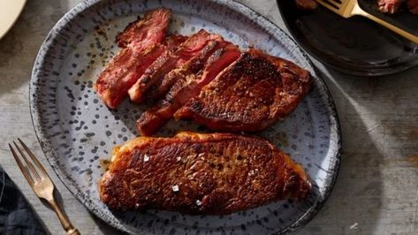 Steak Glossary: A Comprehensive Guide to All Different Cuts of Beef | Martha Stewart Cook Frozen Steak, Steak In The Oven, Delmonico Steak, Steak At Home, Broiled Steak, Easy Roasted Vegetables, Frozen Steak, Steak In Oven, Searing Meat