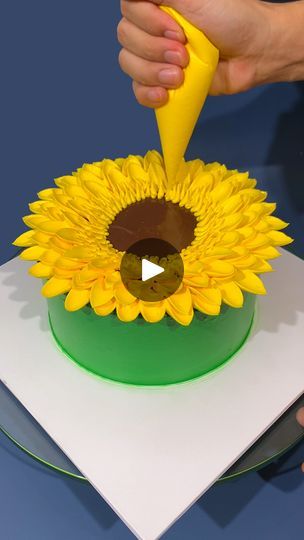 Sunflower Cake Design, Sunflower Cake, Sunflower, Cake, Quick Saves, Design