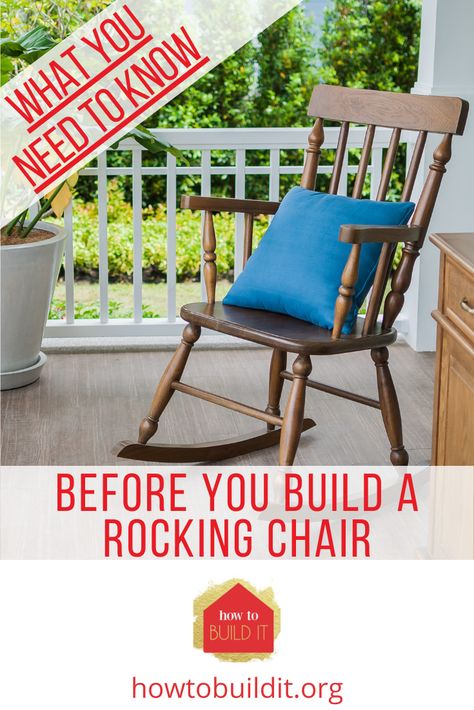 Howtobuildit.org is the handyman's best friend. This comprehensive guide will show you how you can build a new rocking chair all on your own! #DIY #rockingchair #howto #howtobuilditblog How To Make A Rocking Chair, Rocking Chair Woodworking Plans, Double Rocking Chair, Diy Rocking Chair, Rocking Bench, Outdoor Gym Equipment, Chair Woodworking Plans, Rustic Furniture Diy, Upcycled Furniture Diy