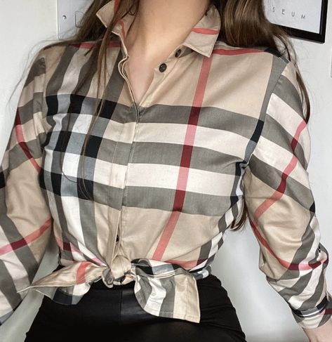 How to style a burberry shirt 
Slow fashion 
Burberry shirt
Classic shirt 
How to style a printed shirt Burberry Shirt Outfit Women, Burberry Shirt, Sustainable Clothing, Classic Shirt, Slow Fashion, Fall Fashion, Shirts Tops, Burberry, Autumn Fashion