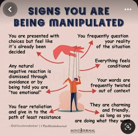 Being Manipulated, Manipulative People, Mental Health Facts, How To Read People, Vie Motivation, Emotional Awareness, Narcissistic Behavior, Red Flags, Toxic People