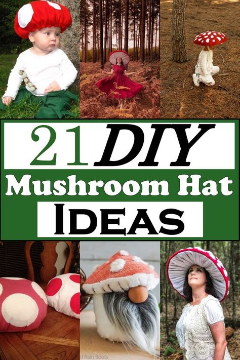 We've gathered a collection of different DIY mushroom hat ideas that prove how easy it is to use this fun, unusual material. Some hats are simple and elegant, while others have been taken to the extreme with funky trimmings and patterns. Fall And Winter Crafts, Diy Mushroom Hat, Free Crochet Sunflower, Diy Baby Halloween Costumes, Diy Mushroom, Types Of Sunflowers, Mushroom Costume, Patterns For Crochet, Mushroom Crafts