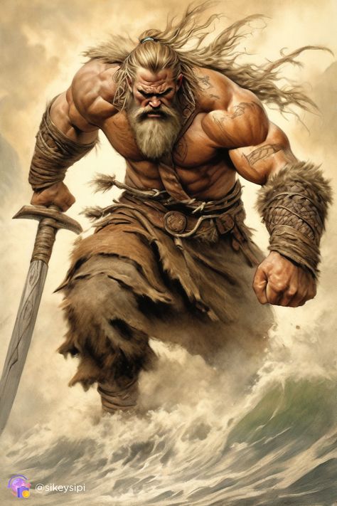 Norse Mythology: The Art of War" Dive into the art of war as seen through the eyes of Norse mythology. This powerful depiction of a Viking warrior is a perfect addition to any mythology or history board. Explore the legends of the North with this visually stunning pin. #MythologyArt #VikingWarriors #AncientNorse Jotnar Art, Viking Berserker Art, North Mythology, Odin Norse Mythology, Norse Warrior, Viking Pictures, Viking Warrior Tattoos, Dragon Age Rpg, Hulk Art