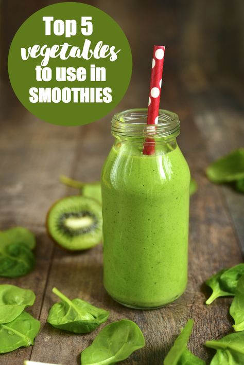 Top 5 Vegetables to Use in Smoothies - You can easily add these nutritious veggies to your breakfast smoothies and still have them taste delicious! Green Shake, Harley Pasternak, Spinach Smoothie Recipes, Green Shakes, Nutrition Goals, Best Green Smoothie, Healthy Green Smoothies, Spinach Smoothie, Nutrition Shakes