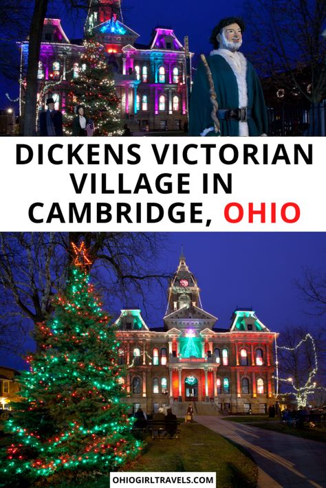 Day Trips In Ohio, Best Christmas Vacations, Cambridge Ohio, Sister Trip, Ohio Girls, Victorian Village, Christmas Getaways, English Christmas, Ohio Travel