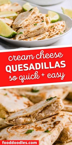 Delicious Quesadillas, Chicken Quesadillas Easy, Chicken Recipes With Cream Cheese, Cheese Quesadilla Recipe, Quesadilla Recipes Easy, Cheese Quesadillas, Chicken Quesadilla Recipe, Homemade Goodies, Food Doodles