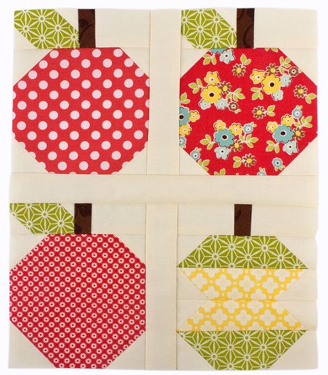 Quilty Fun Sew Along: Apple Blocks Apple Quilt, Fruit Quilt, Farm Quilt, Lori Holt, Blog Art, Fall Quilts, Sampler Quilt, Colorful Quilts, Today Is The Day