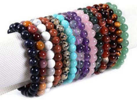 Sleek sellouts! 🤓. Order High Quality Genuine Gemstone 8mm Beaded Bracelet at £5.99 #Gift #Bracelet #GenuineGemstone #Handmadewithlove #BeadedBracelet #8mmGemstone #SemiPrecious #Gemstone #GemstoneBracelet Aesthetic Bracelets, Crystal Bead Jewelry, Vintage Jewelry Bracelets, Jewellery Bracelets, Bracelet Inspiration, Jewelry Piercing, Wrist Jewelry, Bracelet Pearl, Jewelry Accessories Ideas