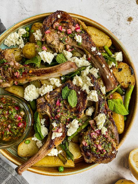 Lamb Cutlets Recipe, Hors Devours Appetizers, Hors Devours, Smoked Lamb, Lamb Cutlets, Lamb Chop Recipes, Salsa Ingredients, Feta Recipes, Dinner Inspiration