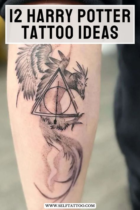 Explore a magical world of Harry Potter tattoo ideas inspired by the beloved franchise. From small and unique designs to minimalist tributes, discover enchanting ink perfect for men seeking simple yet meaningful tattoos. Dive into our article for Slytherin and Gryffindor-themed inspiration that captures the essence of the wizarding world. Harry Potter Dementors Tattoo, Forearm Tattoo Women Harry Potter, Harry Potter Tattoo For Men, Harry Potter Tattoos Thigh, Gryffindor Tattoo Ideas, Harry Potter Car Tattoo, Harry Potter Tattoos Men, Harry Potter Symbols Tattoo, Harry Potter Forearm Tattoo