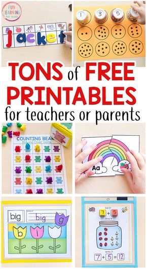 Tons of free printables for preschool, kindergarten and early elementary! Math printables, literacy printables, alphabet printables, science printables and more! #freeprintables #preschool #kindergarten #firstgrade #centers Free Preschool Printables, Free Printable Activities, Math Printables, Printable Activities For Kids, Free Preschool, Preschool Curriculum, Preschool Printables, Preschool Lessons, Kids Learning Activities