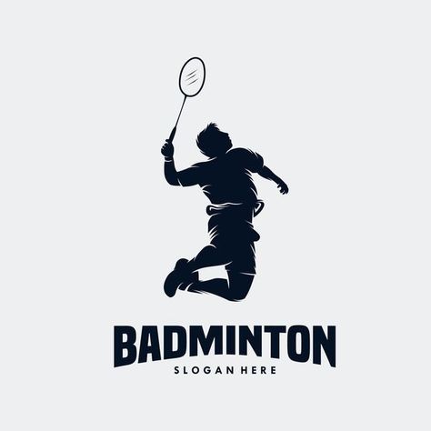 Modern passionate badminton player in ac... | Premium Vector #Freepik #vector #logo #templates #sports #game Badminton Club Logo, Logo Badminton Design, Badminton Logo Design, Badminton Bat, Shuttle Badminton, Badminton Smash, Badminton Design, Badminton Art, Sport Badminton