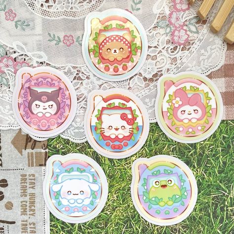 Tamagotchi Drawing, Tamagotchi Art, Tamagotchi Friends, Kawaii Tamagotchi, Tamagotchi Sticker Sheet, Character Stickers, Stickers Ideas, Kawaii Sticker, Virtual Pet