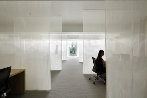 Japan Office, K And K, Flock Print, Company Office, Partition Walls, Retail Store Design, Phone Booth, Retail Design Blog, Minimalist Architecture