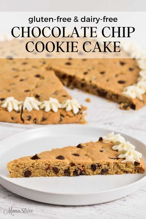 Chocolate Chip Cookie Pizza, Dairy Free Chocolate Chip Cookies, Cookies Sans Gluten, Gluten Free Dairy Free Dessert, Gluten And Dairy Free Recipes, Dairy Free Desserts, Dairy Free Cookies, Easy Gluten Free Desserts, Dairy Free Chocolate Chips