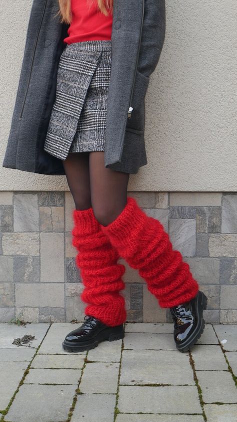 Legwarmers Outfit, Christmas Leg Warmers, Winter Photo Shoot, Leg Warmers Outfit, Knitted Leg Warmers, Crochet Leg Warmers, Boot Toppers, Knit Leg Warmers, Evening Walk