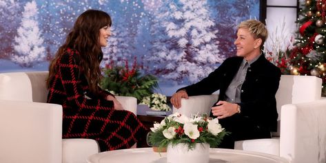 Dakota Johnson Ellen, Birthday Guest List, Laura Bush, Portia De Rossi, Jen Aniston, Ellen Degeneres Show, Ellen Degeneres, Guest List, Dakota Johnson