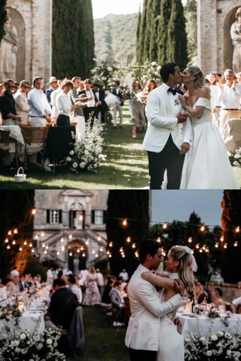 The perfect wedding wouldn't be complete with the perfect couple. We can't get enough of these pictures of Rianne Meijer and Roy Atiya at their wedding last summer 🤩 For more information check out our website! Picture shot by the amazing: taliphotography Rianne Meijer Wedding, Villa Cetinale, Rianne Meijer, The Perfect Couple, Perfect Couple, Tuscany Italy, Italian Wedding, The Perfect Wedding, Tuscany