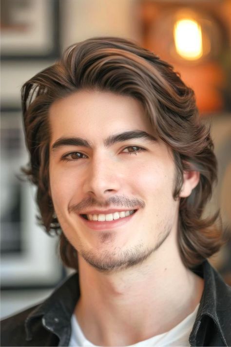 Mens Hairstyles Long Hair, Man Long Hairstyle, Hairstyles For Men Long Hair, Half Colored Hair, Dark Brown Long Hair, Boy Hair Styles, Boys Long Hair, Straight Hair Highlights, Mens Haircuts Medium