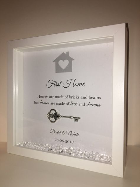 Home Shadow Box Ideas, Shadow Box Ideas, Manufactured Home Remodel, Our First Home, First Home Gifts, Our New Home, Moving Day, Frame Crafts, Framed Gifts