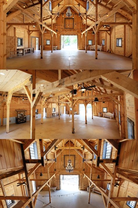 This wedding barn is the perfect venue for couples looking to celebrate under a post-and-beam structure. The open main space allows brides and grooms to dream up their ideal event floor plan. Barn Venue Floor Plans, Event Center Floor Plans, Outdoor Venue Ideas, Event Floor Plan, Barn Event Space, Rv Barn, Barn Restoration, Rustic Groom, Barn Remodel