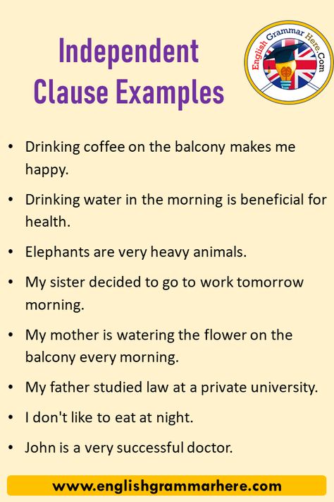 What is Independent Clause? Independent Clause Examples and Definition Quickly Making Sentences: Independent Clause Wouldn’t you like to speak and write English more simply? You can easily achieve this with the Independent clause. Communication is very important to learn English and different sentence structures are used during this communication. The independent clause is an example of this. In such a structure, sentences containing a single subject are transmitted to the other party. Simple an Independent Clauses Examples, Independent Clause, Dependent Clause, Parts Of A Sentence, Allison Harvard, Making Sentences, English Proficiency, Compound Sentences, To Learn English