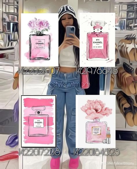 Bloxburg Key Holder Decal, Designer Decals Bloxburg, Pictures For Berry Avenue Codes, Berry Avenue Room Codes, Berry Avenue Codes Pictures Living Room, Bloxburg Chanel Decal Codes, Pink Picture Decals For Bloxburg, Coco Chanel Decals Bloxburg, Bloxburg Pink Wallpaper Decals