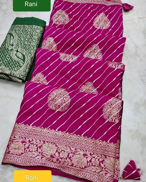 Material- best pure Dolla silk febrice with beautifull leriya prints saree with banarsi zari viving and best good quality Drye-wosh... 👉with blouse 👉size 6.30 Good Quality, Lehenga, Saree, Size 6, Silk, Pure Products, On Instagram, Instagram