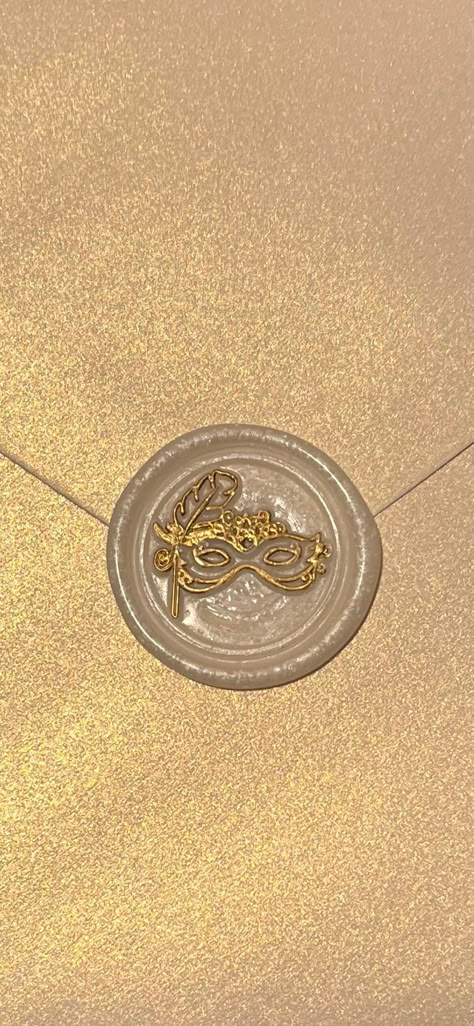 Masquerade wax seals with double sided adhesive backing. 🎊  Add a nice touch to your invitations and formal parties! Great for a variation of invitations! ✉️