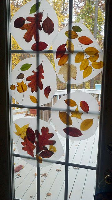 Perfect (easy) way to display fall leaves.  Leaves are ironed between two pieces of wax paper. Pressing Leaves, Wax Paper Crafts, Leaves Craft, Autumn Leaves Craft, Leaf Projects, Fall Preschool, Leaf Crafts, Nature Walk, Fall Crafts For Kids