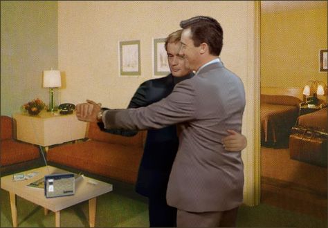 Illya Kuryakin and Napoleon Solo's dance together in a hotel room. Napoleon Solo X Illya Kuryakin, Illya Kuryakin, Man From Uncle, Napoleon Solo, David Mccallum, Dance Together, The Man From Uncle, Hotel Room, Hotels Room